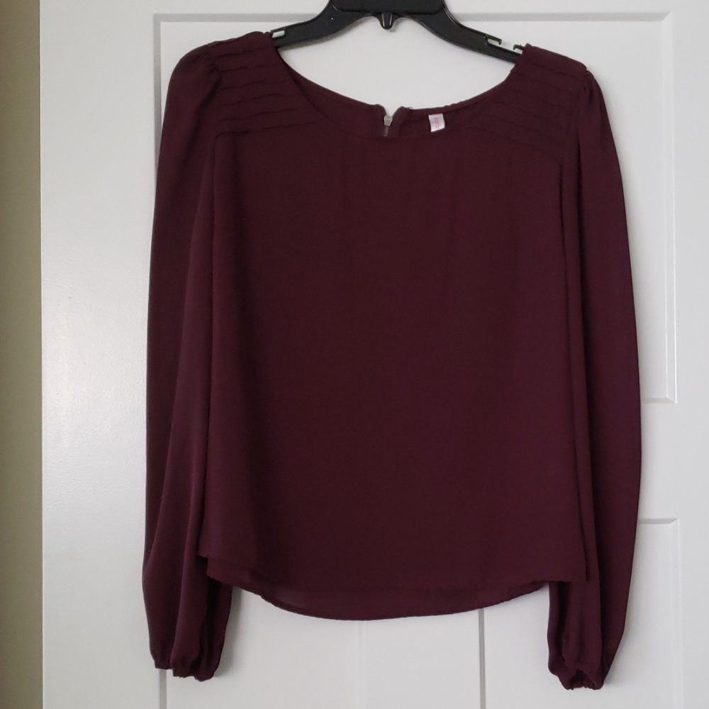 Xhilaration Burgundy Blouse